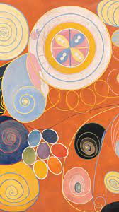 Bold, colorful, and untethered from recognizable references to the physical world. Art Wallpapers Hilma Af Klint 1862 1944 No 7 Adulthood