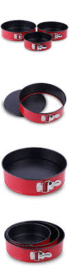 Hiware 3 Piece Non Stick Springform Pan Cheesecake Pan Leakproof Cake Pan Bakeware 7 Inch 9 Inch 10 Inch Springform Pan Cake Cheesecake Pan Cake Pans