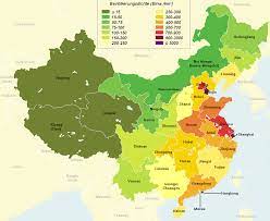 Map of china (provinces) : Landkarte China Karte Bevolkerungsdichte Weltkarte Com Karten Und Stadtplane Der Welt