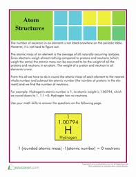 Number Of Neutrons Worksheet Education Com Neutrons Science Worksheets Worksheets