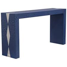 Crackle Console Table By Talisman Bespoke Navy And Silver 1 Blue Console Table Navy Blue Furniture Blue Furniture