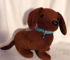 Doggy is a skin in piggy. Dachshund Wiener Dog Brown Puppy Plush Stuffed Animal Toy Hotdog Dan Dee 1552234913
