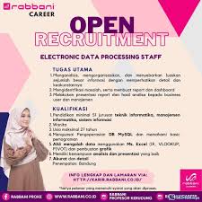 49+ raisons pour loker soper truck jember hari ini? Lowongan Kerja Electronic Data Processing Staff Rabbani Bandung