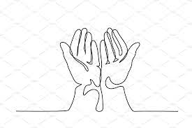 Hands Palms Together Praying Praying Hands Drawing Hand Illustration Line Art Drawings