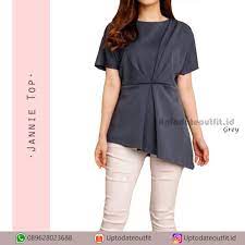 Baju wanita gamis batik rp 160.000 3. Jannie Top Atasan Wanita Model Terbaru 2019 Blouse Lagi Ngetrend Baju Korea Blouse Korea Simple Shopee Indonesia