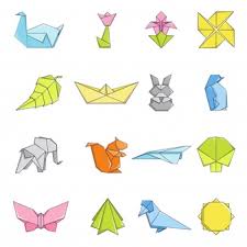 This video tutorial will teach you how to make origami mandala. Origami Icon Set Cartoon Stil Premium Vektor
