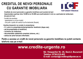 Poti obtine pana la 100.000 eur in functie de veniturile tale si valoarea imobilului pe care il aduci ca si garantie! Ifn Top Credit Finance Facebook