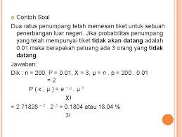 Materi dan contoh soal pelajaran statistik probabilitas 546gjm271qn8. Distribusi Poisson Dan Hipergeometrik Sejarah Distribusi Poisson Distribusi