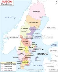Seguimos con un planisferio político terrestre. Mapa De Suecia