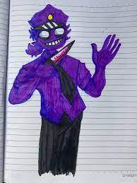 Vincent Bishop Aka Purple Guy from that one FNaF AU (I am aware about the  Rebornica drama but the design is still gold) : r/fivenightsatfreddys