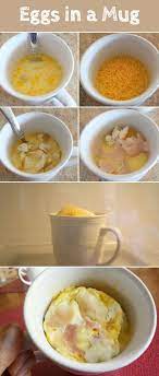 Eggs In A Mug Recipe By Photo Mug Recipes Recipes Quick Breakfast Recipes