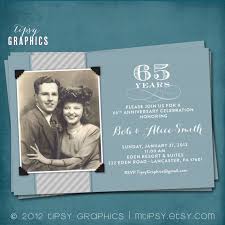 Blue Silver 65th Wedding Anniversary Invitation Or By Mtipsy 65th Anniversary Wedding Anniversary Party Invitations 65th Wedding Anniversary