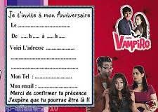 Carte D Invitation Anniversaire Cendrillon En Vente Vampiro Convite