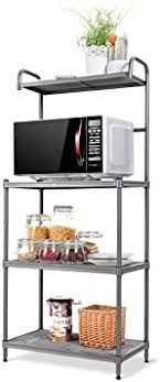 Maybe you would like to learn more about one of these? Amazon Com Giantex 4 Tier Kitchen Microwave Storage Rack Oven Stand Strong Mesh Wire Metal Shelves Free Standing Baker S Rack Shelving Utility Unit 23 5 Lx14 Wx54 H Silver Standing Baker S Racks