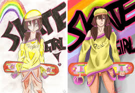 At night draw this again. Draw Again No 5 Speedpaint Skate Girl Allicya Illustrations Art Street