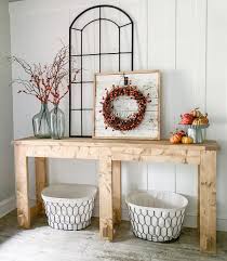 Diy Farmhouse Console Table In 2020 Farmhouse Console Table Diy Furniture Building Table