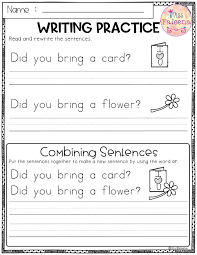 February Writing Practice Combining Sentences This Product Has 20 Pages Of Sentence Writing Worksheets Combining Sentences Writing Practice February Writing
