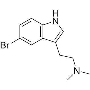 Structural profile of 5-Bromo-N,N-dimethyltryptamine, AI generated