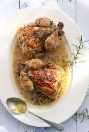 Baby Chicken Roasted In Wine And Herbs Recipe Drizzle And Dip Recipe Recipes Poultry Recipes Chicken Recipes