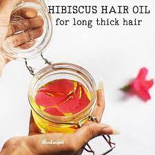 Hibiscus Hair Oil For Thicker Hair Hibiscus Flowers Has Hair Growth Properties Strengthen Hair Follicles Preven Hair Oil Thick Hair Styles Hair Oil Recipe
