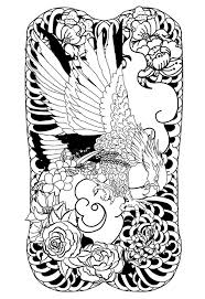 90 awesome japanese tattoo designs | cuded. Eagle Flying Tattoo Traditional Japanese Eagle With Thai Flower On Cloud Tattoo Stock Vector Illustration Of Doodle Eagle 121505583