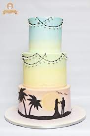 Wedding cakes in ocean isle beach on yp.com. Pastel Rainbow Silhouette Wedding Cake Silhouette Cake Tropical Wedding Cake Silhouette Wedding Cake
