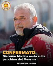 Giacomo Modica ed il Messina legati almeno fino al 2026