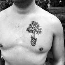 Start A Fire Tree Tattoo Small Tattoos For Guys Small Chest Tattoos