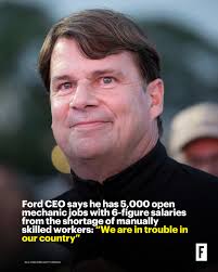 🔗: https://trib.al/XYyF4Vy Ford's CEO Jim Farley thinks America needs a  wake-up call.