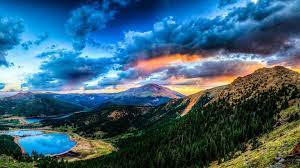 Download Wallpaper 3840x2160 Sunset Mountain Lake Landscape 4k Ultra Hd Hd Background Sunset Wallpaper Beautiful Scenery Pictures Lake Landscape