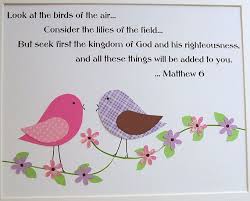 Birds Of The Air And Lilies Of The Field Look At The Birds Of The Air Nursery Art Print Baptism Gift Christian Childrens Art Print Art Wall Kids Nursery Art Decor Nursery Art Girl