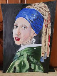 Trying out new panelling ideas : two over mantle panels ( from copyright  free fondant moulds). Midway through the Scottish landscape , just started  the first layer of the French landscape and