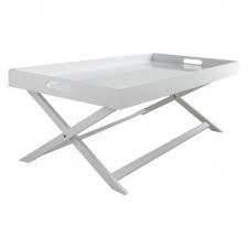 Oken White Folding Coffee Table With Removable Tray Top Folding Coffee Table Coffee Tables Uk Outdoor Coffee Tables