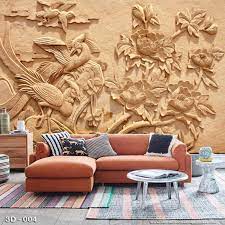 3d Wallpaper Custom Wallpaper Dinding Motif Ukiran Burung 3d 004 By Sentral Online Terpercaya Dinding Karpet Ukiran