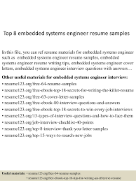 Just click edit resume and modify it with your details. Top 8 Embedded Systems Engineer Resume Samples
