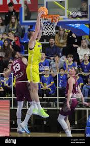 Opava, Czech Republic. 31st Oct, 2023. L-R Aleksandar Lazic (Dijon), Jakub  Mokran (Opava) and Robin Ducote (Dijon) in action during men's Basketball  Champions League, group B, 2nd round, BK Opava vs BJDA