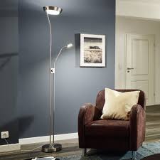 Verified reviews of mother and child floor lamp, chrome. Eglo 93713 Sarrione Mother And Child Led Floor Lamp In Satin Nickel