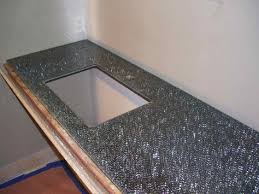 Tuscany® 49 x 22 carrara marble vanity top with wave rectangular undermount bowl. 8 Glass Counters Ideas Sandblasted Glass Glass Vanity