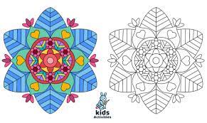 Coloring pages for adults easy. Free Coloring Pages For Adults Flower Mandala Kids Activities