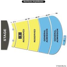 Red Rocks Amphitheatre Seating Chart Red Rocks Seating Capacity