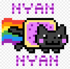 It simply creates a rainbow trail of test results. Nyan Cat Pixel Art Nyan Cat On Graph Paper Hd Png Download 1184x1184 4111704 Pngfind