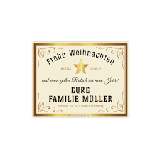 Etiketten online gestalten, dieser service ist für sie kostenlos! Weihnachtsgrusse Als Flaschenetikett Fur Kleine Sektflaschen