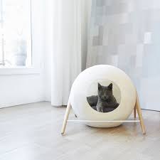 Kuschelhohle The Ball Hellgrau Moderne Katzenmobel Zeitgenossische Inneneinrichtung Katzenmobel