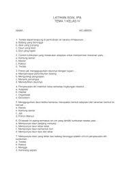 Kumpulan soal usbn sd ipa 2019 tentang penyesuaian diri. Soal Ipa Sd Kelas 6 Tentang Adaptasi Hewan Dan Tumbuhan Guru Galeri