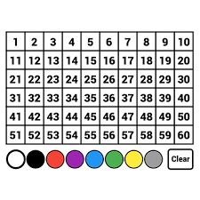 Number Chart 1 To 30 Free Virtual Manipulatives Toy Theater