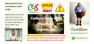 Recently, cadbury malaysia, a part of mondelez international, was caught unawares as the the concept of 'halal', food that is permissible to be consumed under islamic law, is central to as far as the cadbury malaysia issue is concerned, it was probably one in a million chance that this happened. Spam Cadbury Dairy Milk Has Pork Ingredients Check4spam