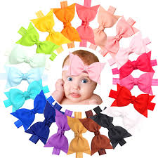 Amazon Com Joyoyo 20pcs Baby Girls Headbands With 5in Hair Bows Baby Headbands For Infant Newborn Toddlers Baby