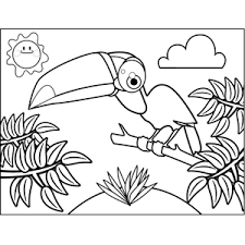 Their huge bills make them something special to look at. Cute Toucan Coloring Page