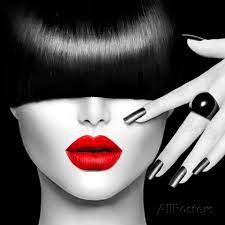 Black And White High Fashion Model Girl Portrait With Trendy Hair Style Make Up And Manicure Photographic Print Subbotina Anna Allposters Com High Fashion Models Portrait Girl Fashion Poster