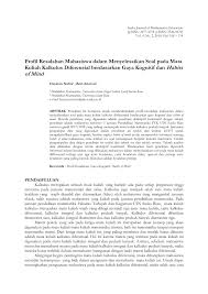 Pdf Profil Kesalahan Mahasiswa Dalam Menyelesaikan Soal Pada Mata Kuliah Kalkulus Diferensial Berdasarkan Gaya Kognitif Dan Habits Of Mind